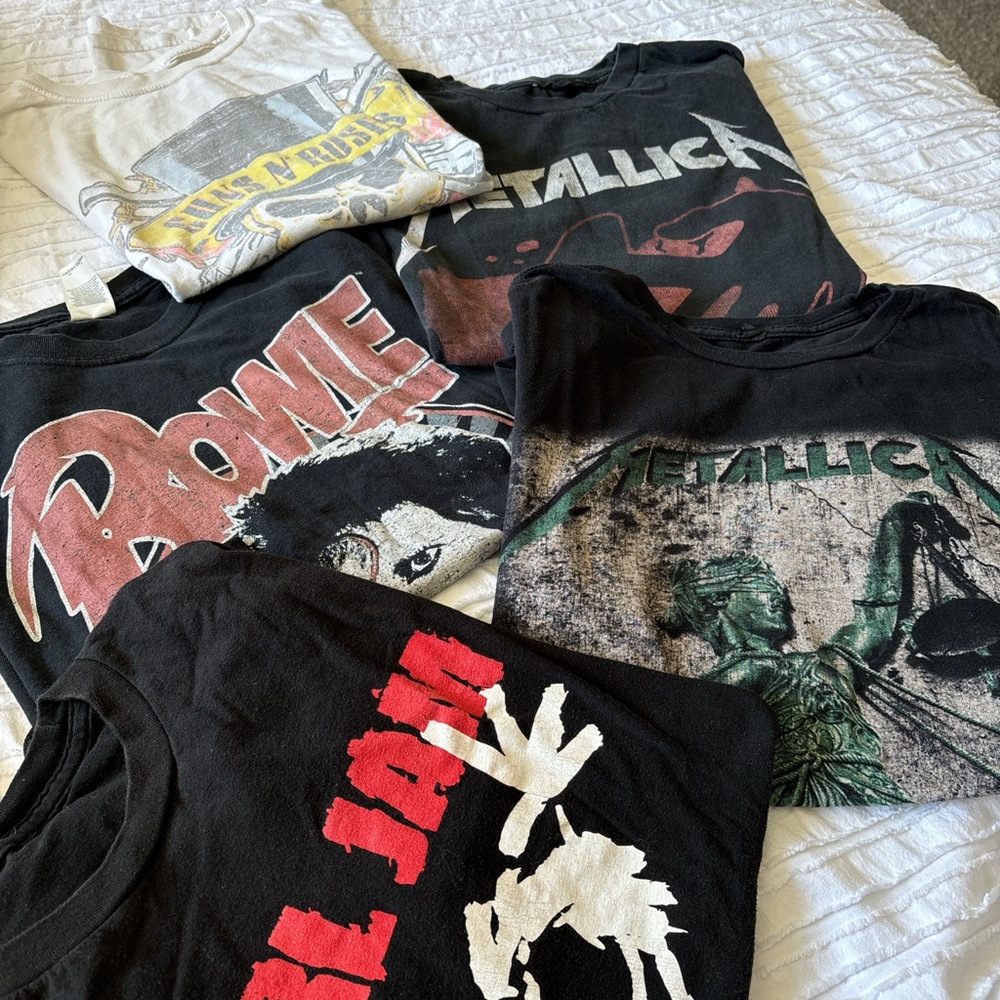 Lot of band t-shirts